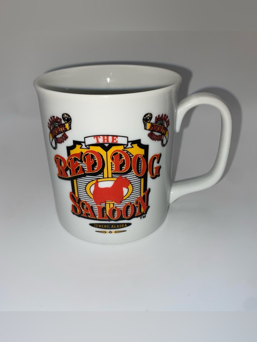 RED DOG SALOON Coffee Mug Cup Juneau, Alaska Souvenir Terrier